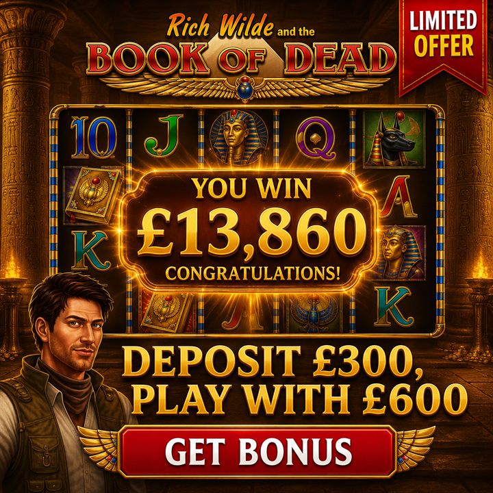 Book of Dead casino ad creative running in the UK