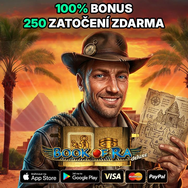 Book of Ra casino ad creative running in Czechia