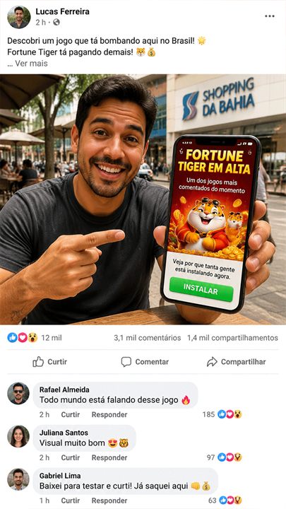 Fortune Tiger casino ad creative running in Brazil
